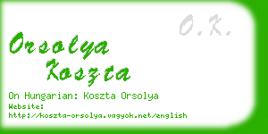 orsolya koszta business card